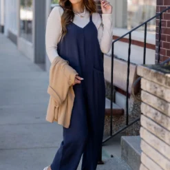 Slit Back Relaxed Tank Jumpsuit 21 Slit Back Relaxed Tank Jumpsuit -Women's Clothing Store untitled 4029 2