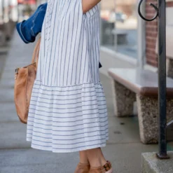 Mixed Stripes Ruffle Bottom Midi Skirt -Women's Clothing Store untitled 4112 586037ec d79f 411e bbfd aa22849ca99b