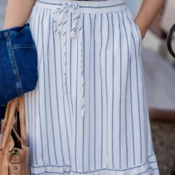 Mixed Stripes Ruffle Bottom Midi Skirt -Women's Clothing Store untitled 4115 b7d87ff0 82f2 4153 b26a 8bb9ce0cd139