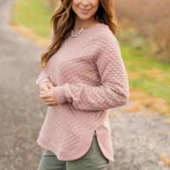 Bold Textured Side Slit Sweatshirt -Women's Clothing Store untitled 4131 bdc0794a d7d3 4e76 abcc 369b836085d5