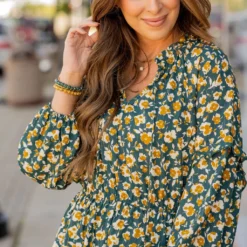 Floral Double Ruffle Bottom Dress 18 Floral Double Ruffle Bottom Dress -Women's Clothing Store untitled 4207 957863