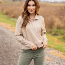 Mixed Textured Stripes Pullover