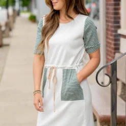 Striped Pocket T-Shirt Dress -Women's Clothing Store untitled 4223 931115fd 344c 44d3 aead 00ff2bc178de