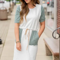 Striped Pocket T-Shirt Dress -Women's Clothing Store untitled 4224 db7be0f9 1f95 4b6c 9934 ad0a166f4ee1