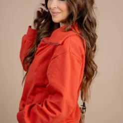 Circle Zipper Pullover Sweatshirt -Women's Clothing Store untitled 4226