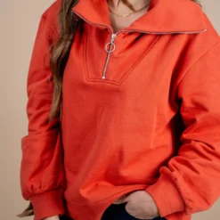 Circle Zipper Pullover Sweatshirt -Women's Clothing Store untitled 4228