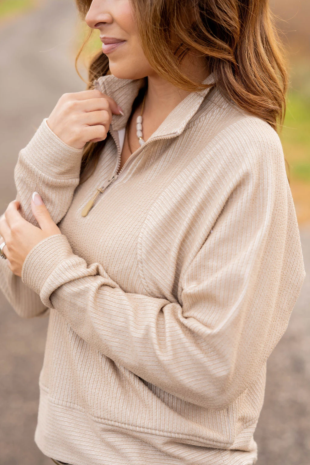 Mixed Textured Stripes Pullover 7 Mixed Textured Stripes Pullover - Image 7