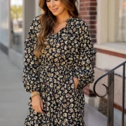 Floral Double Ruffle Bottom Dress 21 Floral Double Ruffle Bottom Dress -Women's Clothing Store untitled 4235 723009