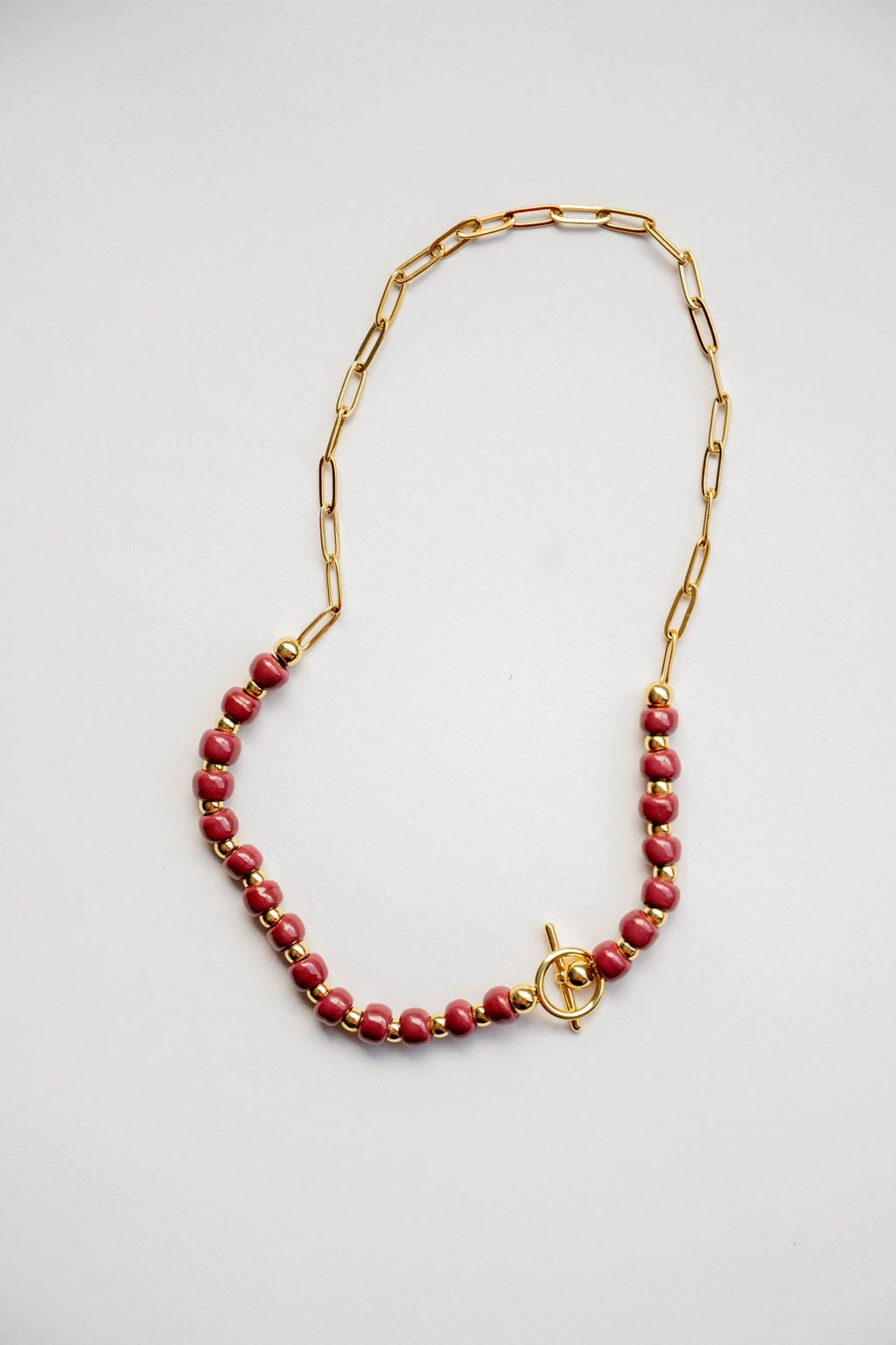 Bel Koz Simple Clay Bead Toggle Necklace 15 Bel Koz Simple Clay Bead Toggle Necklace - Image 15