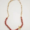 Bel Koz Simple Clay Bead Toggle Necklace