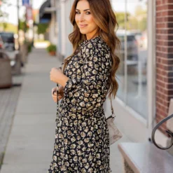 Floral Double Ruffle Bottom Dress 24 Floral Double Ruffle Bottom Dress -Women's Clothing Store untitled 4254 793113