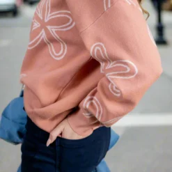 Retro Floral Sweater -Women's Clothing Store untitled 4257