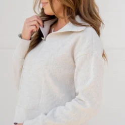 Mixed Ribs Quarter Zip Pullover -Women's Clothing Store untitled 4376 79c28d76 0312 4e00 b9c4 cdc97fc9ed6b