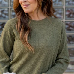 Subtle Textured Crewneck Sweatshirt -Women's Clothing Store untitled 4404 92332553 da6a 452b bbac 1543737fdb15