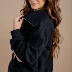 Circle Zipper Pullover Sweatshirt -Women's Clothing Store untitled 4440