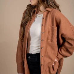 Thermal Oversized Shacket -Women's Clothing Store untitled 4455