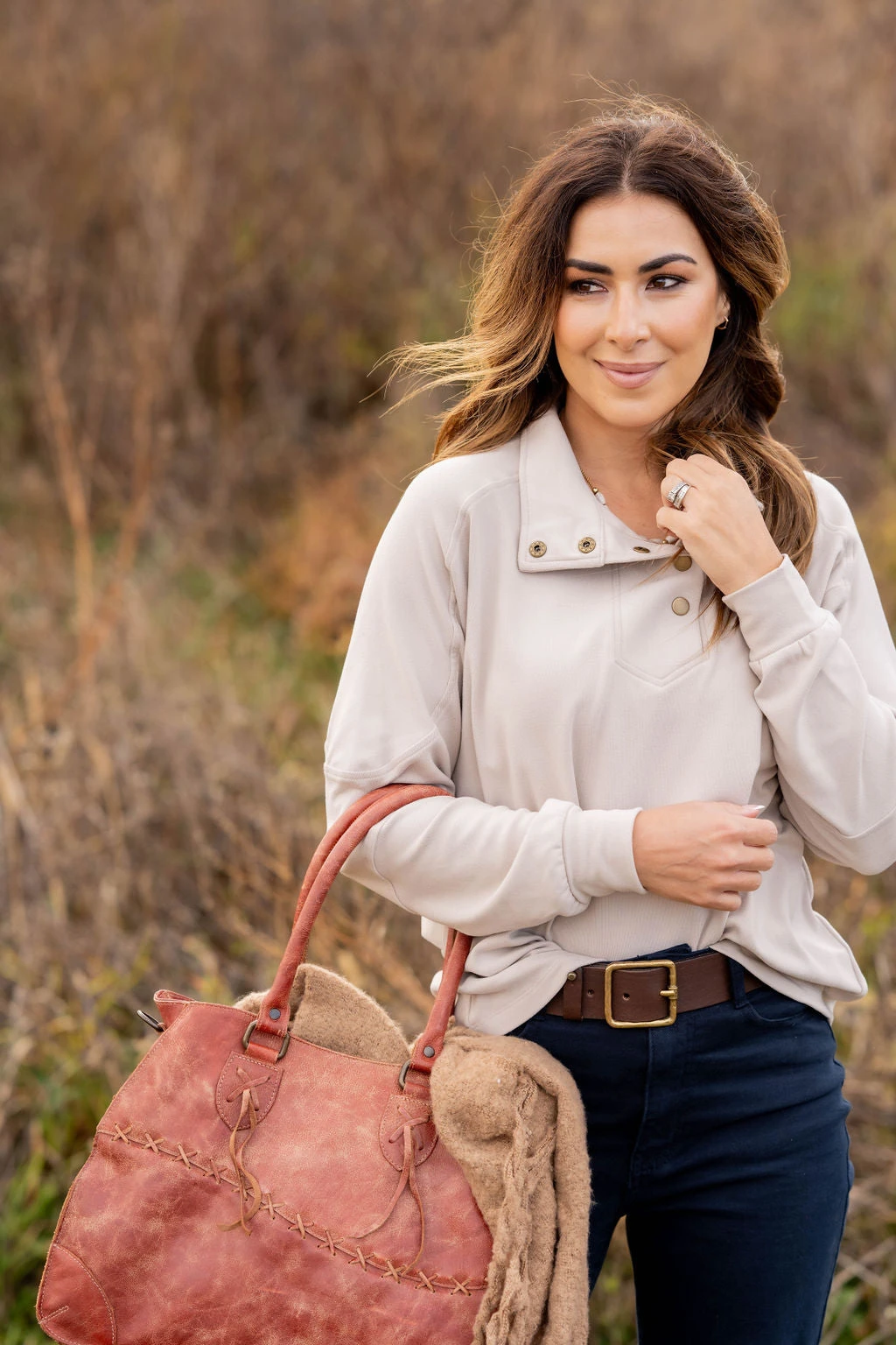 Rib Accented Button Pullover 8 Rib Accented Button Pullover - Image 8