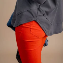 Raw Stitched Button Accented Tee -Women's Clothing Store untitled 4581