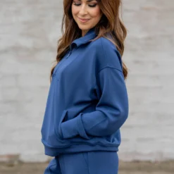 Everyday Quarter Zip Pullover -Women's Clothing Store untitled 4694