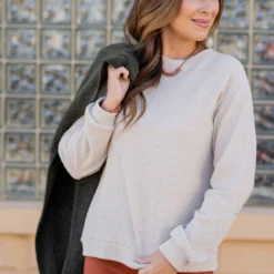 Subtle Textured Crewneck Sweatshirt