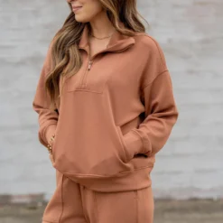 Everyday Quarter Zip Pullover -Women's Clothing Store untitled 4725