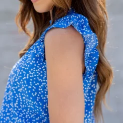 Squared Confetti Ruffle Trim Tank 24 Squared Confetti Ruffle Trim Tank -Women's Clothing Store untitled 4755