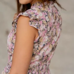 Vintage Blooms Cinched Accented Dress 22 Vintage Blooms Cinched Accented Dress -Women's Clothing Store untitled 4777