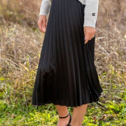 Chic Pleated Midi Skirt -Women's Clothing Store untitled 4778