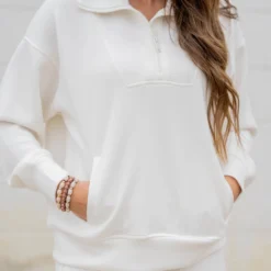 Everyday Quarter Zip Pullover -Women's Clothing Store untitled 4806