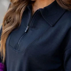 Side Pocket Quarter Zip Pullover -Women's Clothing Store untitled 4941 d2b0650c ff18 4fbe 9d6b 57b54f4710f6