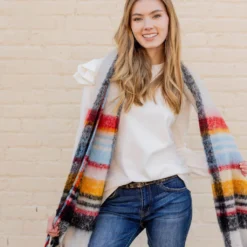 Brilliant Mixed Lines Scarf -Women's Clothing Store untitled 4960