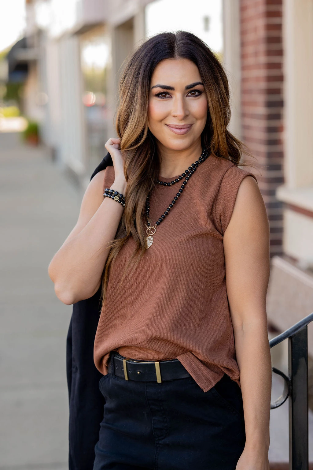 Woven Thick Trim Tank 3 Woven Thick Trim Tank - Image 3