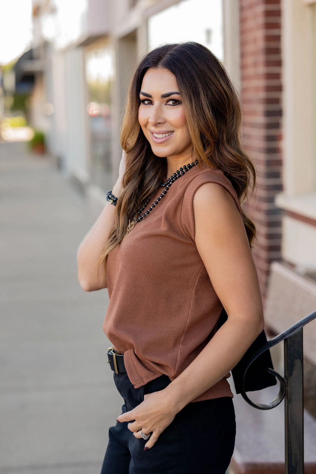 Woven Thick Trim Tank 4 Woven Thick Trim Tank - Image 4