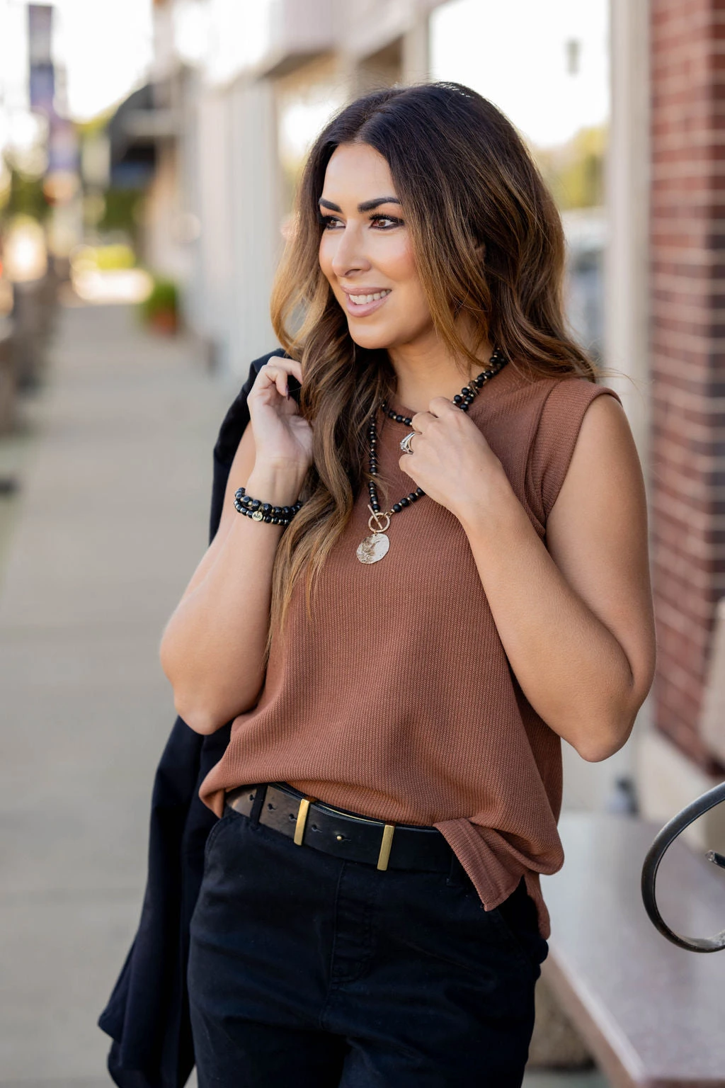 Woven Thick Trim Tank 2 Woven Thick Trim Tank - Image 2