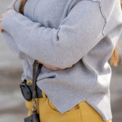 Stitch Accented Side Slit Sweater 35 Stitch Accented Side Slit Sweater -Women's Clothing Store untitled 4989