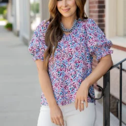 Wildflowers Ruched Puff Sleeve Blouse -Women's Clothing Store untitled 5053 c71df9cb 0456 475a 9730 bb53ab409fc4