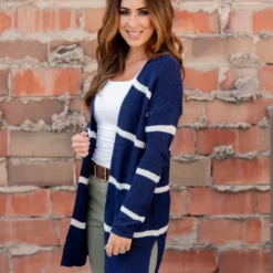 Striped Rugby Cardigan