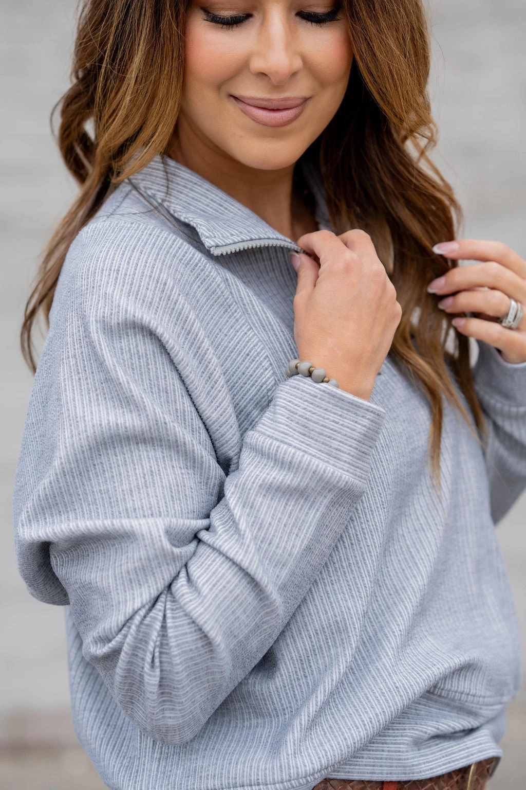 Mixed Textured Stripes Pullover 12 Mixed Textured Stripes Pullover - Image 12