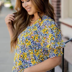 Wildflowers Ruched Puff Sleeve Blouse -Women's Clothing Store untitled 5180 ffb894b6 01e9 4d9f 9daa 1631412b60e7