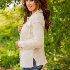 Raw Edge Thermal Shacket 36 Raw Edge Thermal Shacket -Women's Clothing Store untitled 5184