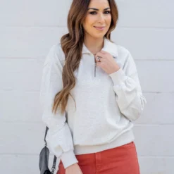 Perfect Fit Quarter Zip Pullover -Women's Clothing Store untitled 5207