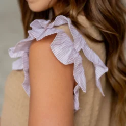 Striped Dual Flutter Trim Textured Tank 39 Striped Dual Flutter Trim Textured Tank -Women's Clothing Store untitled 5220 61fa2a0f 7f2f 451f a11b c0ae9e10f90d