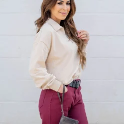 Perfect Fit Quarter Zip Pullover -Women's Clothing Store untitled 5231