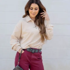 Perfect Fit Quarter Zip Pullover -Women's Clothing Store untitled 5234