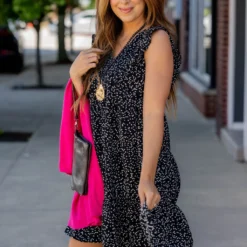 Squared Confetti Ruffle Accented Dress 18 Squared Confetti Ruffle Accented Dress -Women's Clothing Store untitled 5281