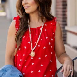 Hearts Flutter Trim Tank