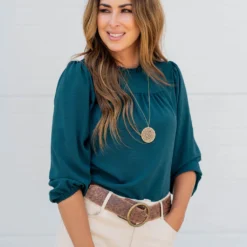 Classy Cinched Neck Blouse