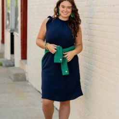 Cinched Ruffle Trim Tank Dress -Women's Clothing Store untitled 5448