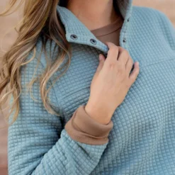 Large Quilted Button Accent Pullover -Women's Clothing Store untitled 5460 6720c2d0 ce76 4809 8f7f 8519abe9bbda