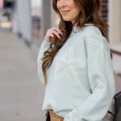 Retro Floral Sweater -Women's Clothing Store untitled 5493